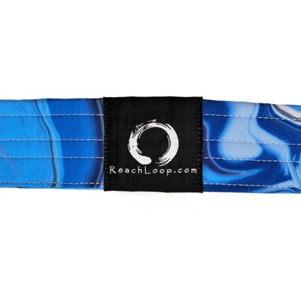 20" Reach Loop Yoga / Stretching Strap / Band  - Blue Flow
